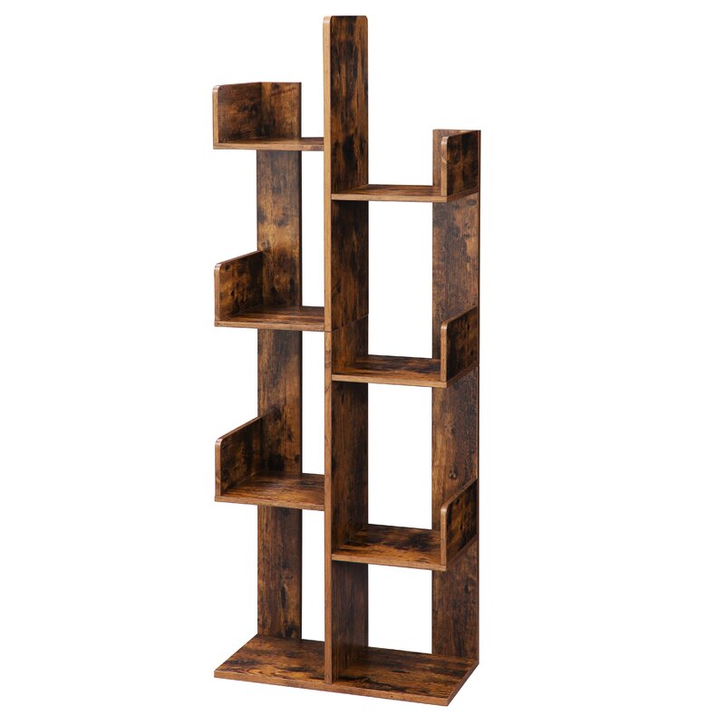54.99'' H x 19.64'' W Geometric Bookcase Tree-Shaped Shelf