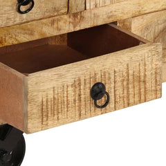 Solid Wood Neve Wheel Coffee Table with Storage Plenty Storage Space