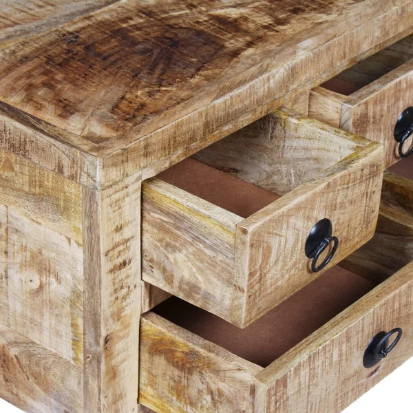 Solid Wood Neve Wheel Coffee Table with Storage Plenty Storage Space