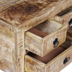 Solid Wood Neve Wheel Coffee Table with Storage Plenty Storage Space