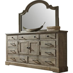 Newtowne 9 Drawer 66'' W Combo Dresser with Mirror Distressed Finish