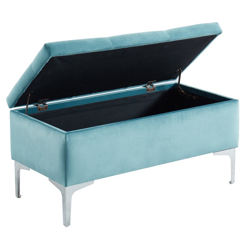 Neymar Upholstered Storage Bench Contemporary Bench with Deep Storage