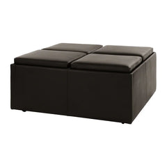 Nicut 36'' Wide Ottoman Solid Wood and Plywood Frame Clean Lined Sofa