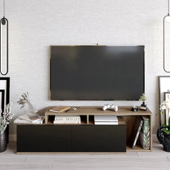 Walnut/Black Niklas TV Stand for TVs up to 49" Perfect for Living Room