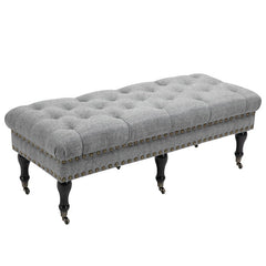 Gray Nilsen Upholstered Bench Classic Padded Bench
