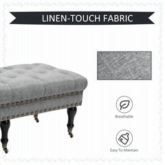 Gray Nilsen Upholstered Bench Classic Padded Bench