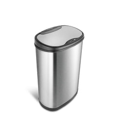 Nine Stars Stainless Steel 13.2 Gallon Motion Sensor ABS Plastic Trash Can