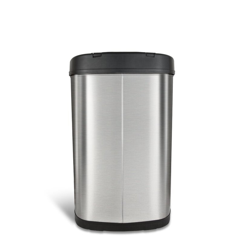 Nine Stars Stainless Steel 13.2 Gallon Motion Sensor ABS Plastic Trash Can