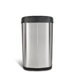 Nine Stars Stainless Steel 13.2 Gallon Motion Sensor ABS Plastic Trash Can