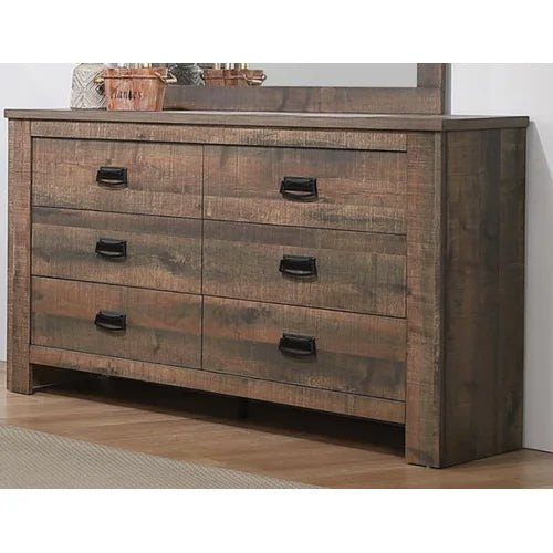 Nivens 6 Drawer 59'' W Double Dresser Features a Lovely Panel Design