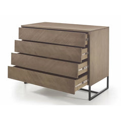 Noah 4 Drawer 43.3'' W Solid Wood Dresser Functionality and Modernity