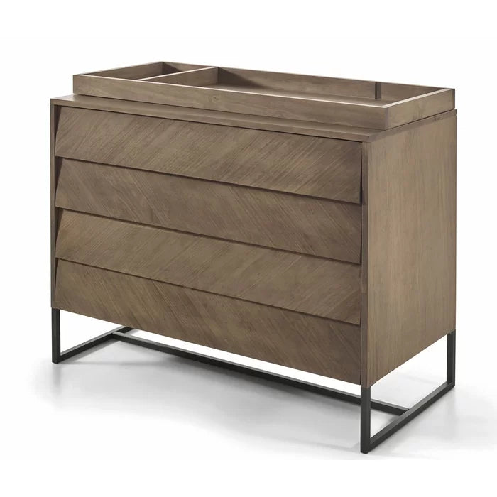 Noah 4 Drawer 43.3'' W Solid Wood Dresser Functionality and Modernity