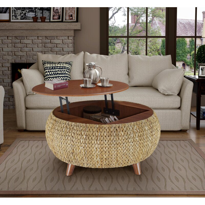Round lift shop top coffee table