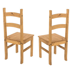 Set of 2 Natural Nolea Solid Wood Ladder Back Side Chair Perfect for your Kitchem, Dining Room, Entryway This Ladder Back Side Chair