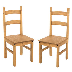 Set of 2 Natural Nolea Solid Wood Ladder Back Side Chair Perfect for your Kitchem, Dining Room, Entryway This Ladder Back Side Chair
