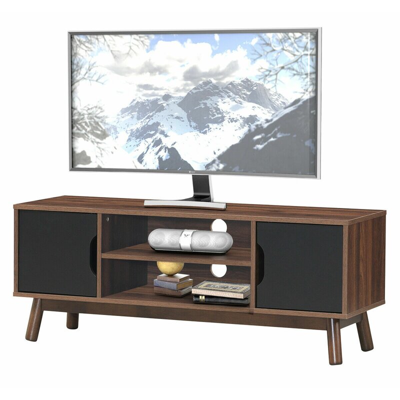 Brown/Black Norita TV Stand for TVs up to 50" Engineered Wood and Sturdy Construction