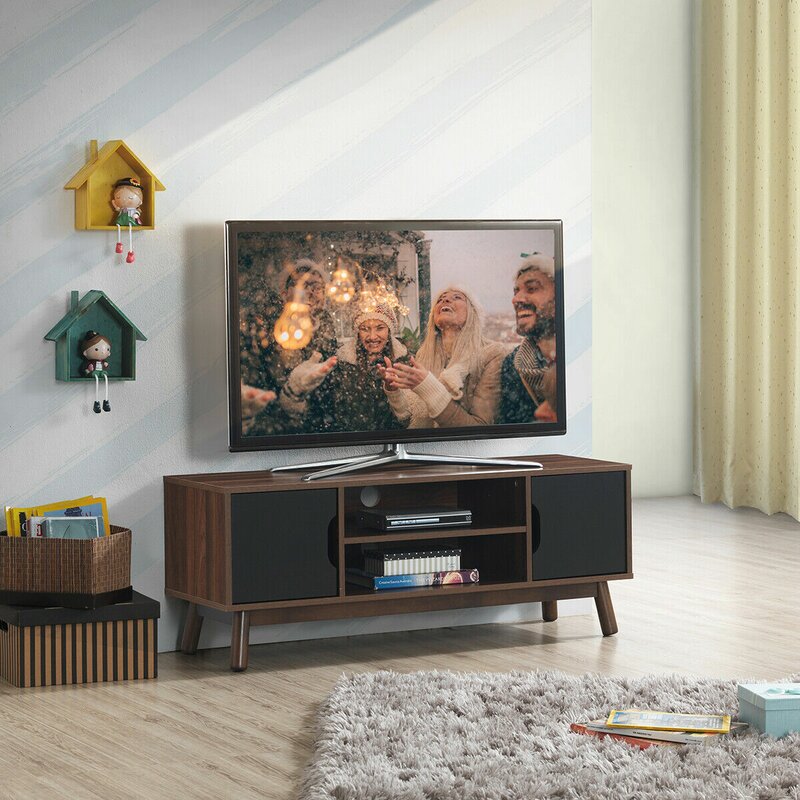 Brown/Black Norita TV Stand for TVs up to 50" Engineered Wood and Sturdy Construction