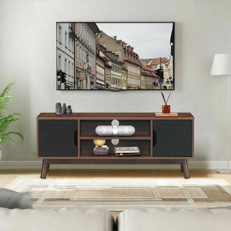 Brown/Black Norita TV Stand for TVs up to 50" Engineered Wood and Sturdy Construction