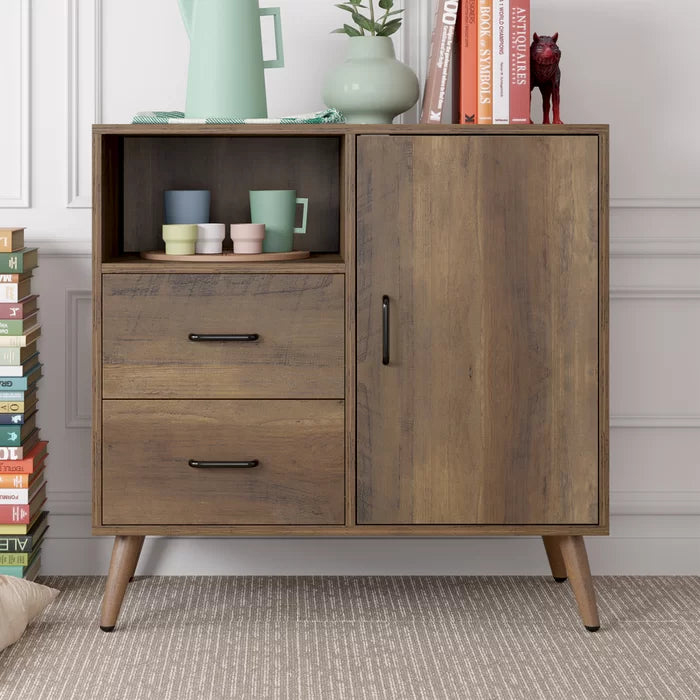 Norrington 31.5'' Tall 1 - Door Accent Cabinet Adjustable Shelves