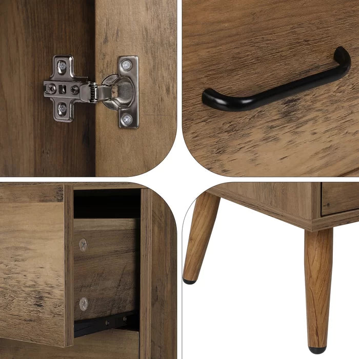 Norrington 31.5'' Tall 1 - Door Accent Cabinet Adjustable Shelves