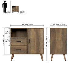 Norrington 31.5'' Tall 1 - Door Accent Cabinet Adjustable Shelves
