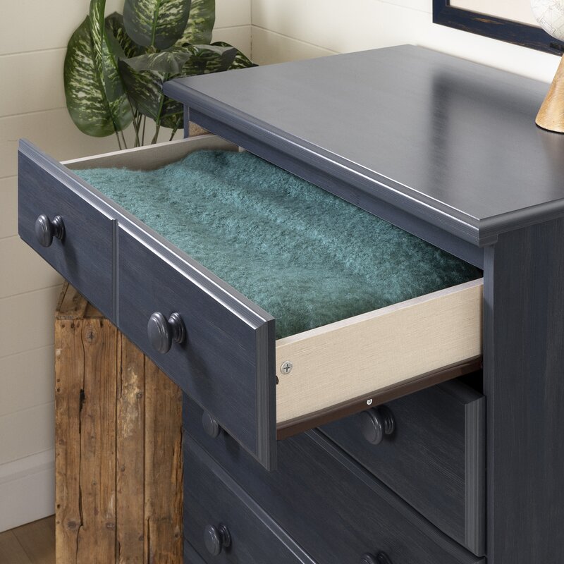 Blueberry 29.75'' Wide 5 - Drawer Chest Perfect for Tucking Away T-Shirts and Pants Great for Adding Organization
