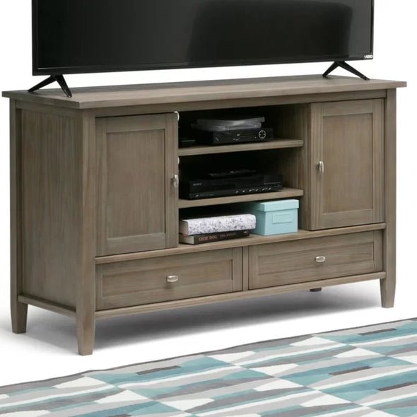 Nortonville Solid Wood TV Stand for TVs up to 50" Adjustable Shelves Provide Storage Space