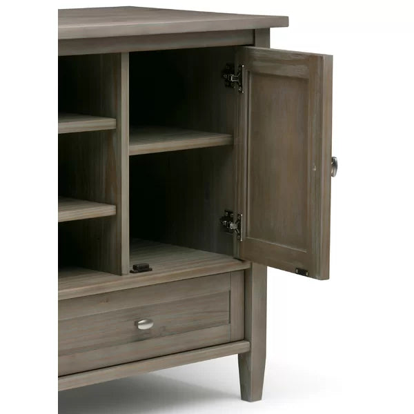 Nortonville Solid Wood TV Stand for TVs up to 50" Adjustable Shelves Provide Storage Space