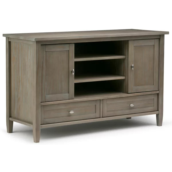 Nortonville Solid Wood TV Stand for TVs up to 50" Adjustable Shelves Provide Storage Space