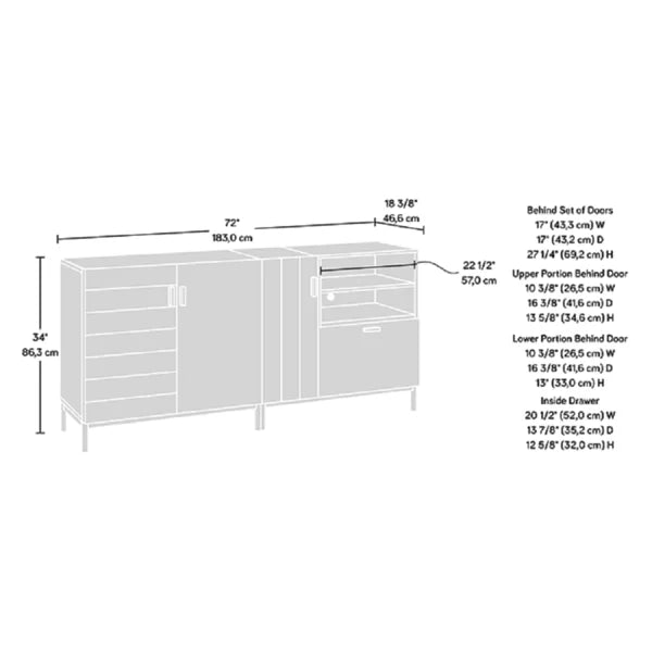 Solid Wood Norvel TV Stand for TVs up to 60" Adjustable Shelves