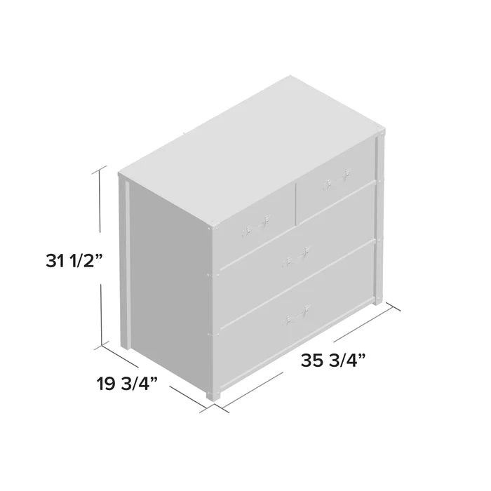 Nova 4 Drawer Dresser Provide Plenty Storage Space Perfect for Organize