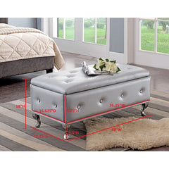 Novotny Upholstered Storage Bench Elegant Extra Seating