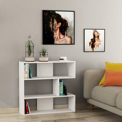 35.04'' H x 37.01'' W Geometric Bookcase Perfect Size for A Living Room Bedroom Nightstand