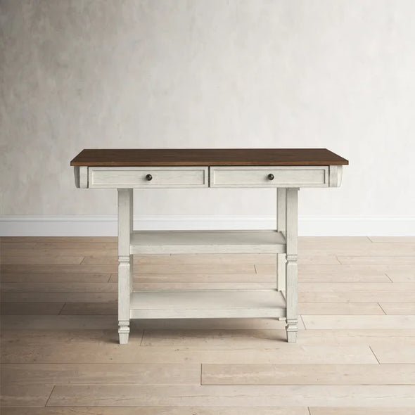 Oak Park 51.97'' Wide Kitchen Island with Solid Wood Top