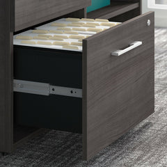 Storm Gray Office 500 Storage Cabinet Low Cabinet Drawers and Shelves