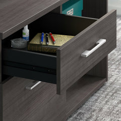 Storm Gray Office 500 Storage Cabinet Low Cabinet Drawers and Shelves