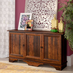 59'' Wide Sideboard Storage Cabinet With Doors Adjustable Shelf Behind Each Door So You Can Stock it Full Of Books, Dishes, Bins, Games