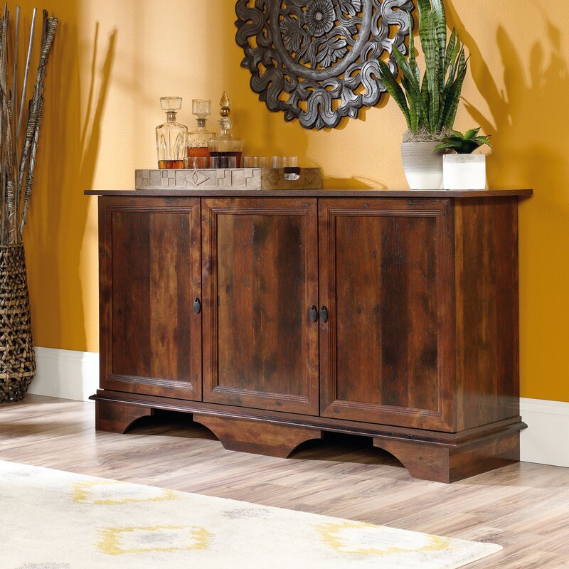 59'' Wide Sideboard Storage Cabinet With Doors Adjustable Shelf Behind Each Door So You Can Stock it Full Of Books, Dishes, Bins, Games