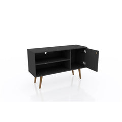 Black with Exposed Wood Oglethorpe TV Stand for TVs up to 46"