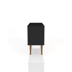 Black with Exposed Wood Oglethorpe TV Stand for TVs up to 46"