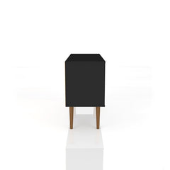 Black with Exposed Wood Oglethorpe TV Stand for TVs up to 46"