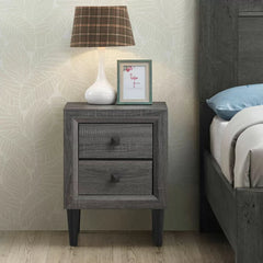Ojas 21.5'' Tall 2 - Drawer Nightstand in Gray Perfect Additional Storage Space