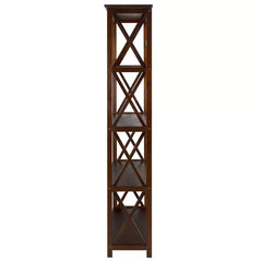 Walnut Oktay 63'' H x 29.5'' W Solid Wood Etagere Bookcase Design