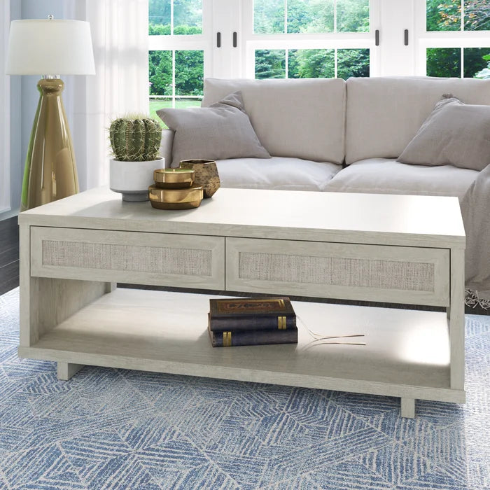 Fairfax Oak Olince Sled Coffee Table with Storage