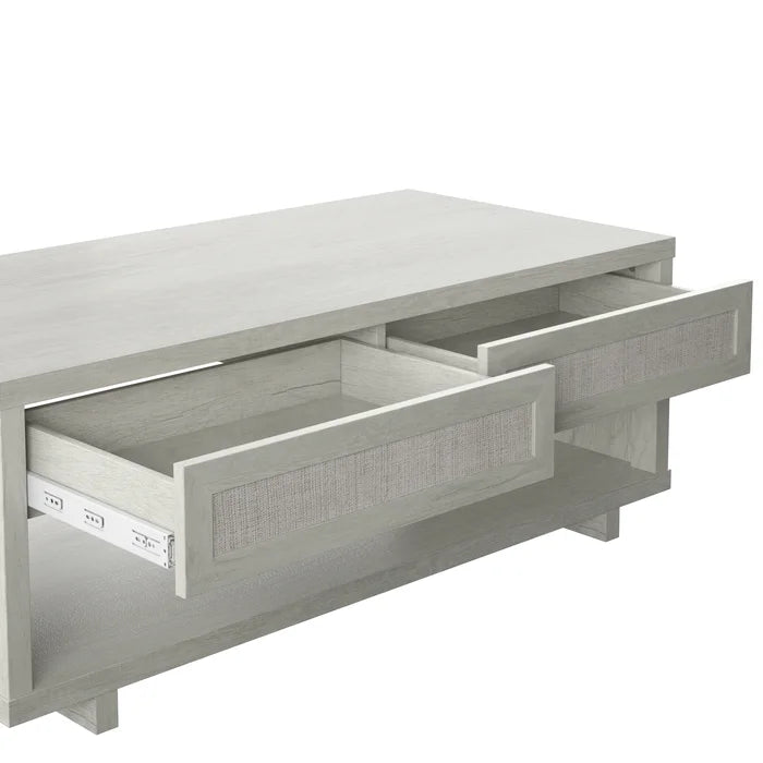 Fairfax Oak Olince Sled Coffee Table with Storage