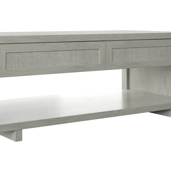 Fairfax Oak Olince Sled Coffee Table with Storage