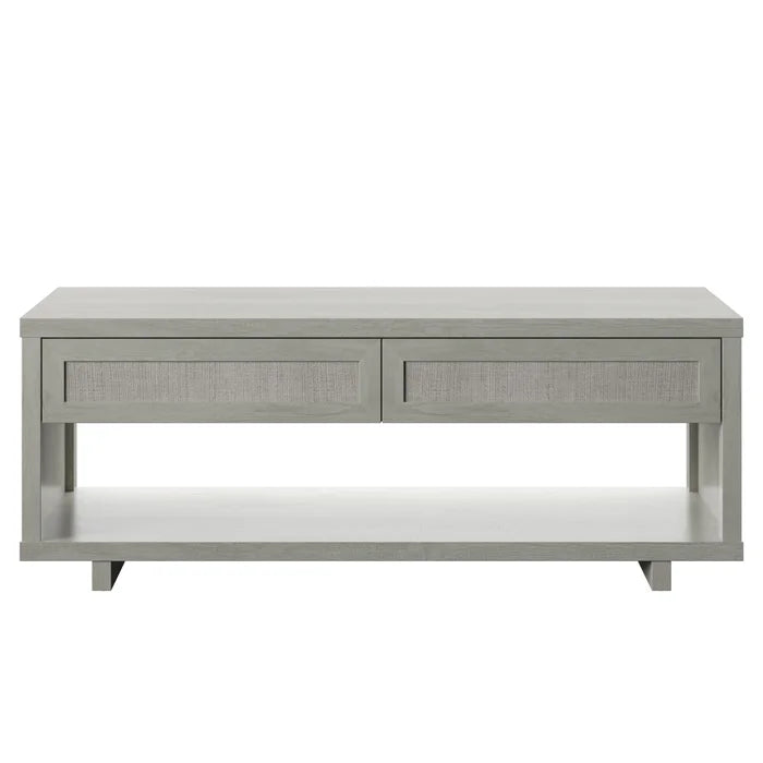 Fairfax Oak Olince Sled Coffee Table with Storage