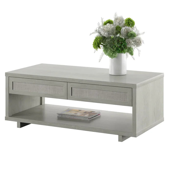 Fairfax Oak Olince Sled Coffee Table with Storage