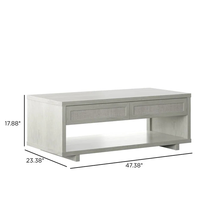 Fairfax Oak Olince Sled Coffee Table with Storage