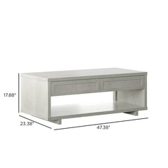 Fairfax Oak Olince Sled Coffee Table with Storage